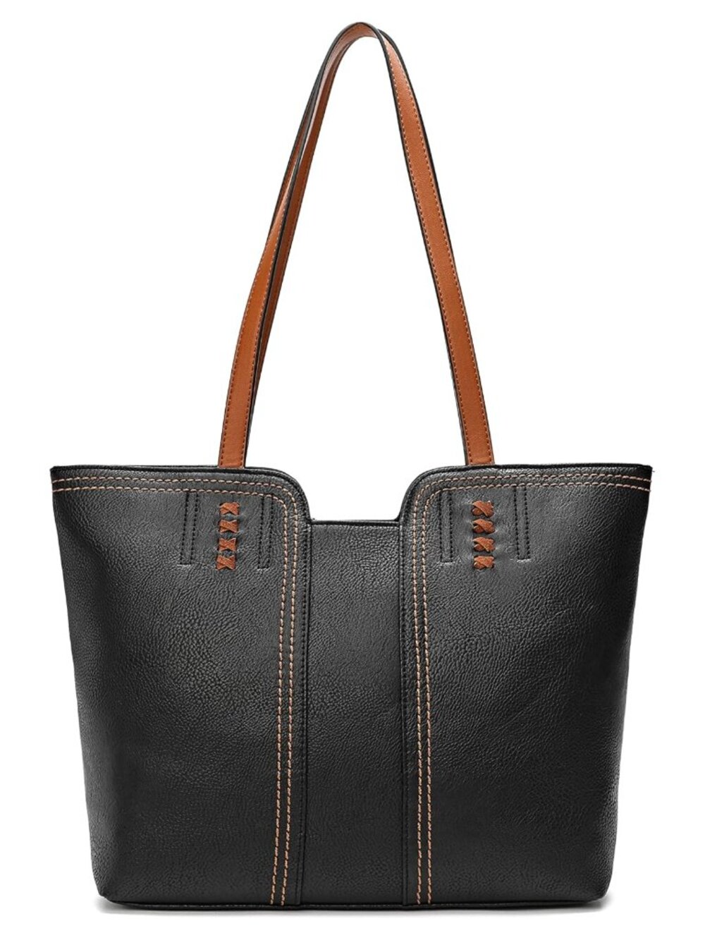 Oversized Vegan Leather Tote Bag Top Handle Satchel Purse
